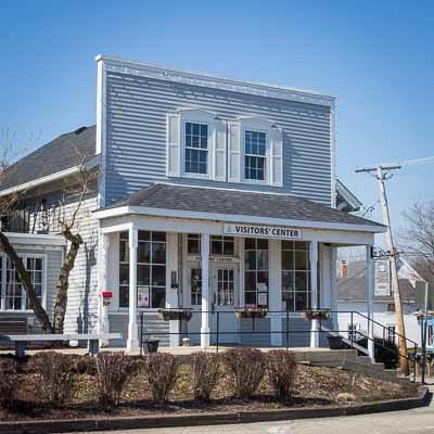 Stempel General Store — a white false-front frame building with a covered porch at 302 Old McHenry Road, Long Grove's original general store